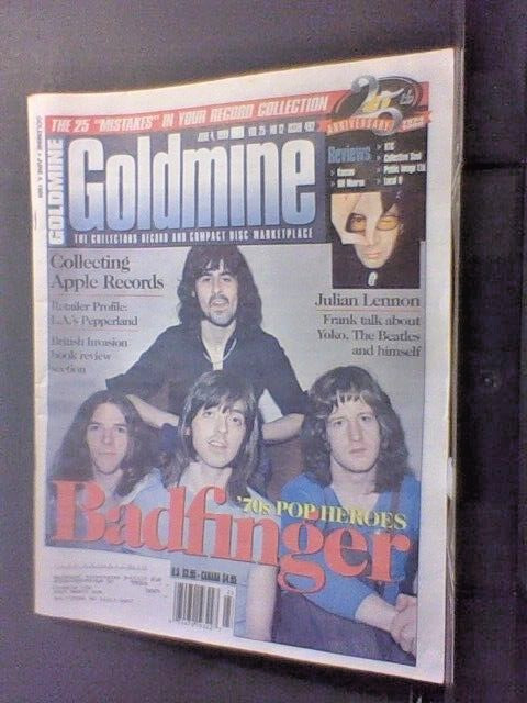 Vintage Goldmine Magazine Badfinger  Issue June 4, 1999 Excellent Condition