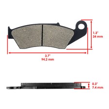EBC Motorcycle TT Brake Pads Rear Right Kawasaki KDX 200 E 1993 - 1994
