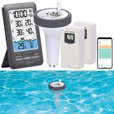 infactory Smartes WLAN-Poolthermometer, IP67,...