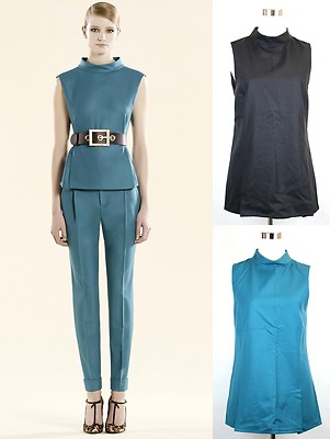 $895 New Authentic Gucci Wool Cashmere Funnel Mock Neck Top 319198
