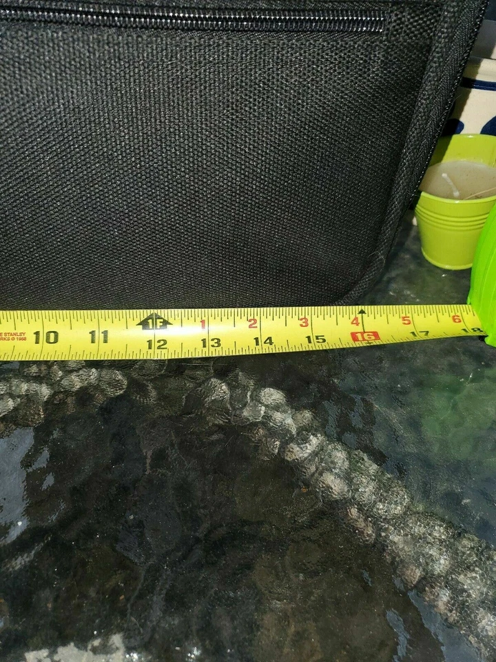 Estojo empresarial Heritage moderno compartimento duplo preto Fab16" laptop sem rodas - Imagem 2 de 4