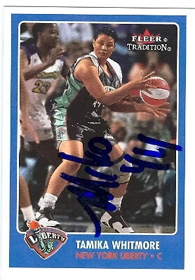 Tamika Whitmore autographed Basketball Card (New York) 2001 Fleer Tradition #42