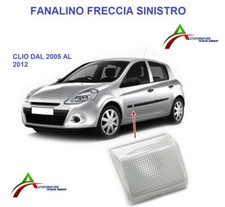 FANALE FANALINO FRECCIA LATERALE SX BIANCO PER RENAULT CLIO 05>12 2005>2012