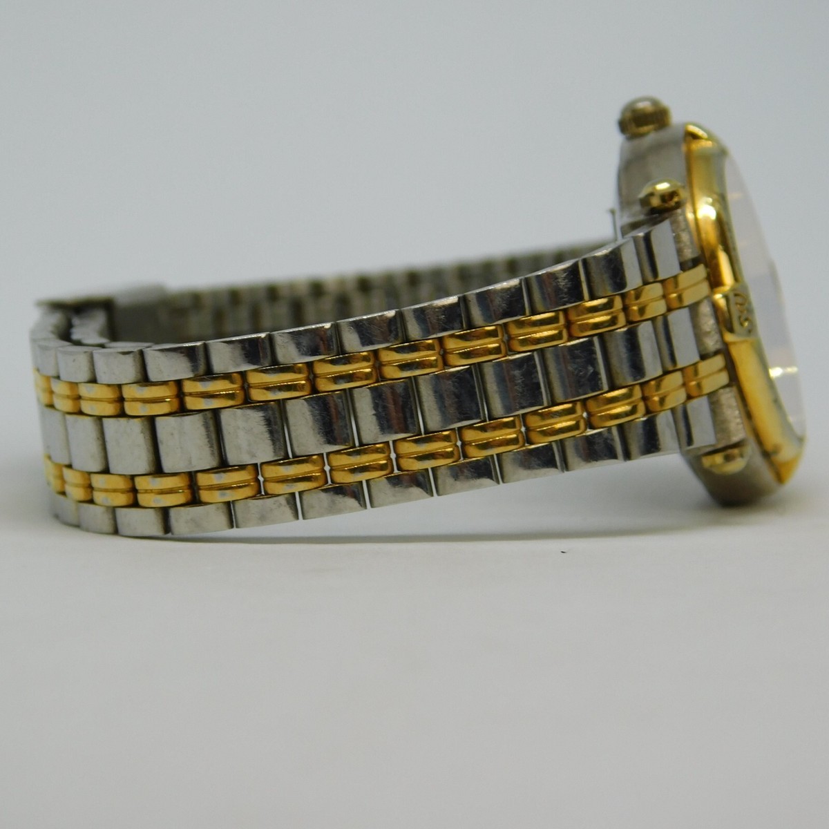 Ladies 22mm Sergio Valente TR/IBEH Bracelet Watch Two Tone Runs New Battery Women main image 2