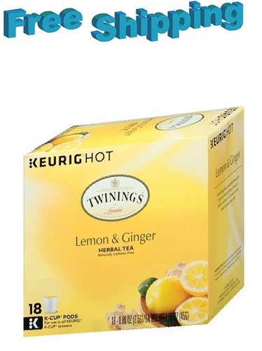Twinings Lemon \u0026 Ginger Tea Keurig 18 k 