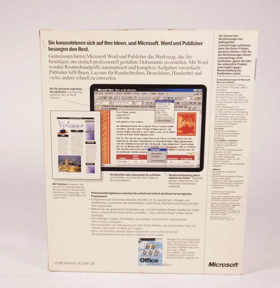 Paquete De Texto Y Diseño Microsoft Word Y Publisher Windows 95 528-00028 En OVP - Immagine 2 di 4