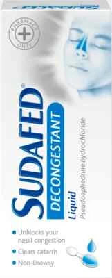 SUDAFED Decongestant For Cold & Flu Symptoms Liquid 100ml | Unblocks Nasal Congestion