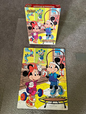 Disney 1986 Mickey  Minnie Mouse 100 Piece Jigsaw Puzzle 11.5  x 15  COMPLETE