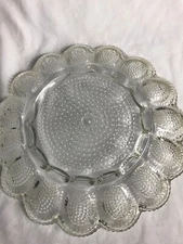 Vintage Deviled Egg Plate Indiana Glass