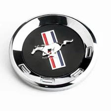15cm Chrome Silver Decklid Emblem 5.9'' Round Panel Trunk Lid Badge For Mustang