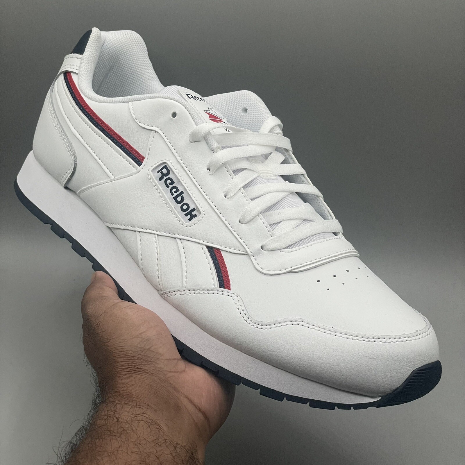 Reebok Mens Classic Harman Run H05880 White Casual Shoes Sneakers Size 14