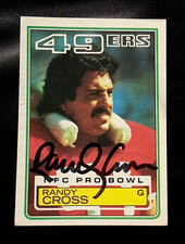 RANDY CROSS SAN FRANCISCO 49ERS G SIGNED AUTOGRAPHED 1983 TOPPS FOOTBALL CARD