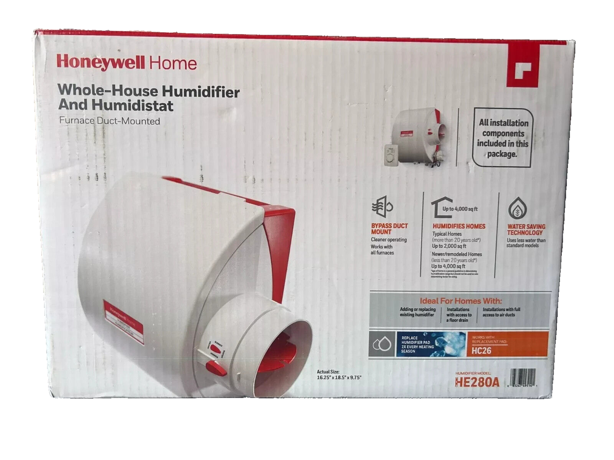 Honeywell HE280A Whole House Humidifier White for sale online