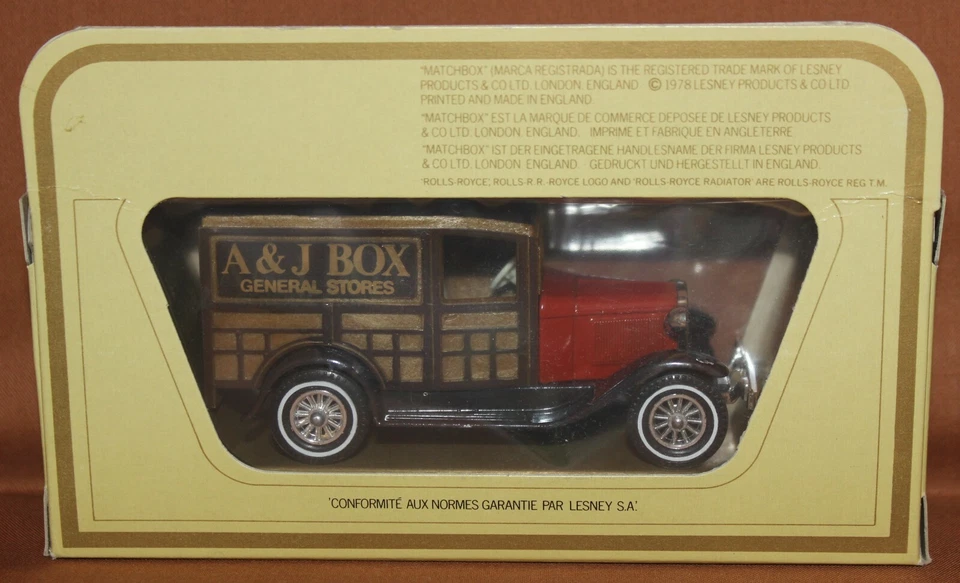 Modelos Matchbox 1978 de antaño 1930 Ford 'A' A&J Box Y-21 nuevo en caja  Foto 2 de 3
