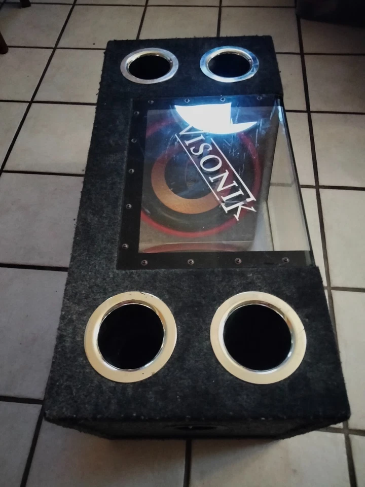 Visonik 2 600w doble subwoofers caja recogida local solamente Foto 3 de 4