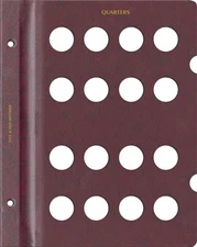 Whitman Prestige™ Coin Album - Quarter Blank Page - 16 Openings - Burgundy