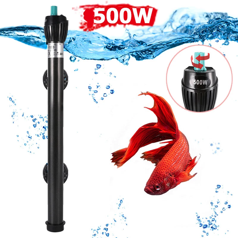 Adjustable Thermostat Water Heater Rod 500W Submersible Aquarium Fish Tank  | eBay