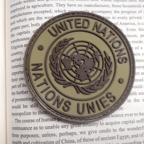 UN PATCHES United Nations U.N. Badge ARMY 3D PVC Hook Loop PATCH - Imagen 2 de 5