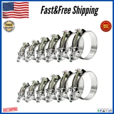12 Pcs Hose Clamp Set, PEROMI T-bolt Radiator Heavy Duty Hose Clamps 6 Size 3/4"
