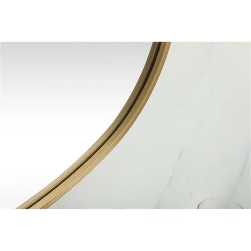 Elegant Decor Brynn 30x60" Oval Modern Metal Wall-Mounted Mirror in Brass - Picture 8 of 11