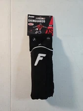 New Franklin Sports Soccer Sock'r Shin Guards Socks Integrated Size XS Black