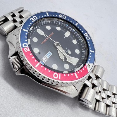 SEIKO 7S26-0020 SKX009 Automatic PEPSI Men's Diver's Watch JAPAN