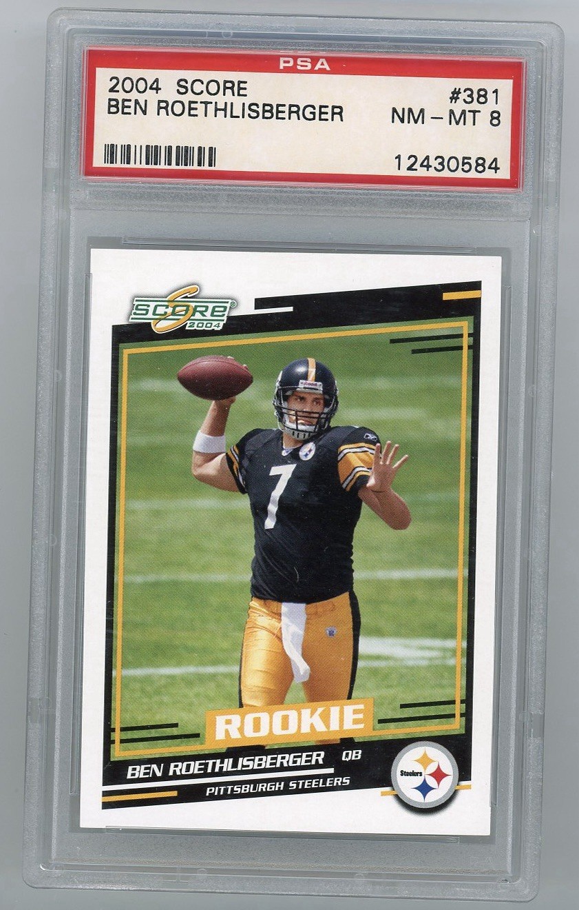 2004 Score Ben Roethlisberger Rookie RC PSA 8 #381