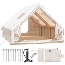 TOYANDONA Inflatable Camping Tents W/ Hand Pump Air Glamping Tents 6 Person Tent