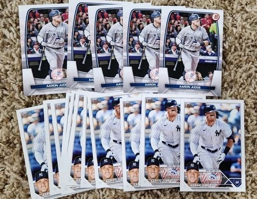2023 Aaron Judge 15 Count Lot Topps & Bowman Cards Yankees