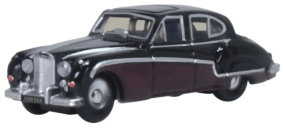 1:148 Scale Oxford NJAG9004 Jaguar Mk.9 Saloon - Black & Maroon - BNIB