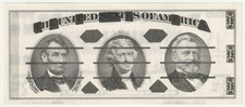 Note de test Giori, présidents américains noir/marron "sans wmk" (UNC) #1603#