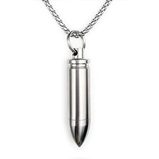Small Pill Box Titanium Pill Fob Necklace Bullet Nitro Mini Waterproof Pill Hold