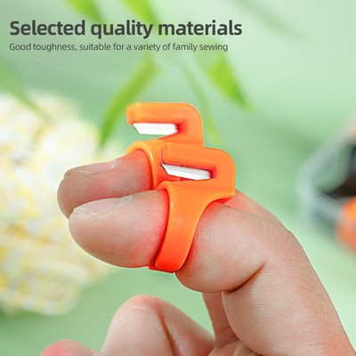 12pcs Finger Knife Ring Plastic Thread Cutter For Embroidery Quilting Sewing