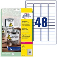 Avery Zweckform Wetterfeste Folienetiketten L4778-20 Weiß 45,7 X 21,2 Mm, 20...