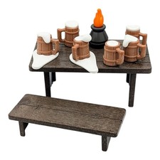 Playmobil tavern table tavern bench beer steins medieval castle