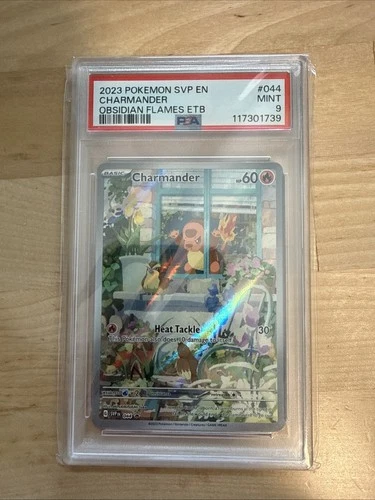 2023 POKEMON BLACK STAR PROMO #044 CHARMANDER OBSIDIAN FLAMES ETB PSA 9