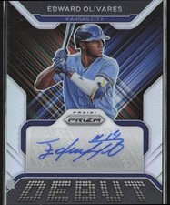 2022 Prizm Edward Olivares Debut Signatures Silver #DS-EO Auto Kansas City