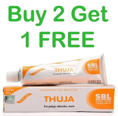Buy 2 Get 1 Free SBL Thuja Ointment Cream 25g For Skin & Fungal Infections
