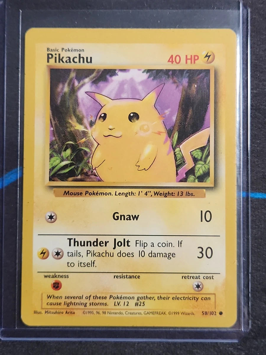 Pikachu Pokémon TCG Individual Trading Card Games Base Set in