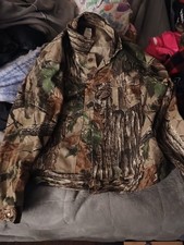 Vintage Wrangler Rugged Wear Jacket Mens L Advantage Camo Denim Trucker USA Made