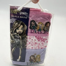 RARE Bratz Passion 4 Fashion 3 Pack Girls Bikini Underwear Panties Size 8 NEW