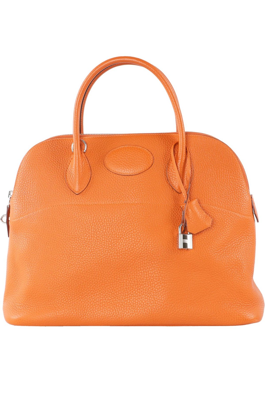 HERMÈS  ORANGE 2005 BOLIDE 35 CM CLEMENCE LEATHER TOTE BAG IN ORANGE