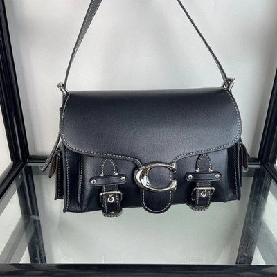 COACH CT721 Black Cargo Soft Tabby Shoulder Bag Crossbody bag Outlet NEW!!