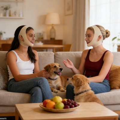 Wiederverwendbare Collagen Gesichtsmaske, Face Sculpt Wrap Kinnri Jawline Shaper