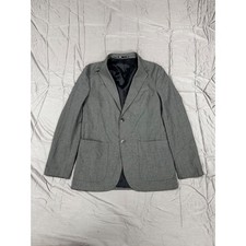 Zara Man Grey Two Button Patch Pocket Blazer Jacket
