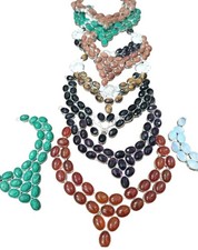 Multistone 10 Pcs Ethnic Handmade Wholesale Lot Jewelry Big Necklace 0033