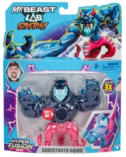 SABERTOOTH SQUID Mr. Beast Lab Stretchy HYPER FUSION 5" Figure ***READ INSIDE***