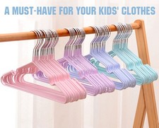 10-50X Metal Kids Children Clothes Hanger Coat Hangers Child Baby Cloth Rack