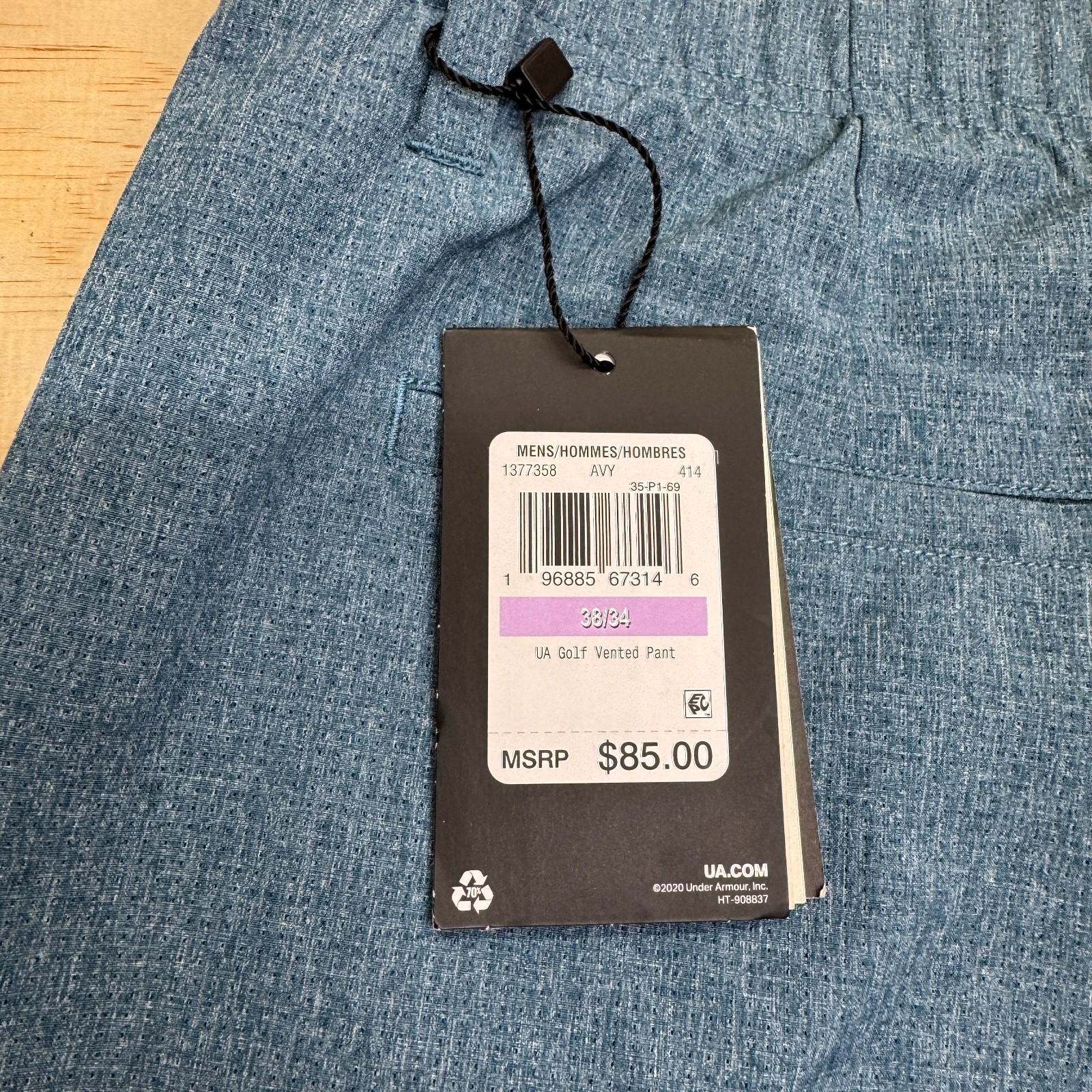 NEW Under Armour Golf Vented Pants Teal Heather Mens 38 x 34 1377358 414 thumbnail 4