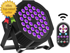 36LED Black Lights 72W UV Stage Lights Blacklight with Glow in the Dark Party